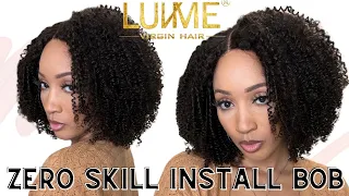 Gorgeous natural coily curly glueless 5x5 closure hd transparent lace wig | Luv Me Hair