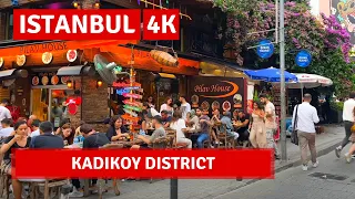 Istanbul 2022 Kadikoy District 26 August Walking Tour|4k UHD 60fps