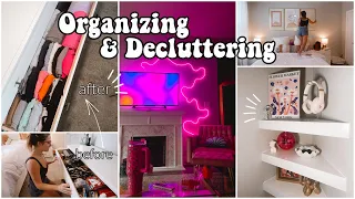 ORGANIZING and DECLUTTERING my Apartment!! new decor, deep clean, satisfying