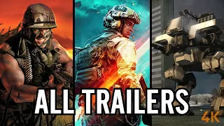 ALL Battlefield Trailers 2002-2021 (4K)