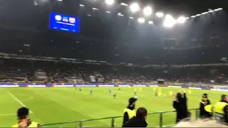 Inter Milan Fans Reaction To Lukaku Goal Vs Barcelona