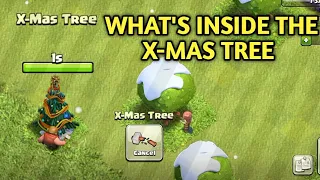 What's inside the X-mas Tree | clash of clans X-mas tree | #coc #XmasTree #obstacle