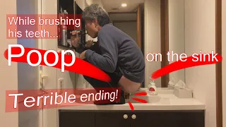 Let's Poop while brushing your teeth! ~on the sink~ long ver.