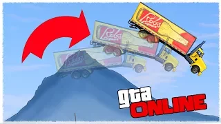 ЭТО ВОЗМОЖНО! СУМАСШЕДШИЙ СПУСК С ЧЕЛИАДА НА НЕПОВОРОТЛИВОМ ГРУЗОВИКЕ В GTA ONLINE