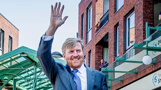 Koning Willem-Alexander in winkelcentrum van Stein