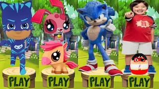 Tag with Ryan vs Dash Tag vs Pj Masks Heroes Catboy vs Sonic Dash - Run Gameplay