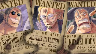 The Highest Unknown Bounties in One Piece Past & Present