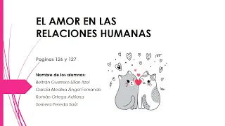 EL AMOR EN LAS RELACIONES HUMANAS