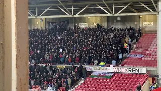 Wrexham FC vs Grimsby - Wrexham Fans singing ‘Allez Allez Allez’