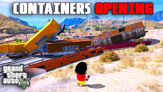 SHINCHAN NOBITA DORAEMON IS STEALING THE CONTAINER 😱 || GTA5 TELUGU || 💪#gta5 #gta5telugu