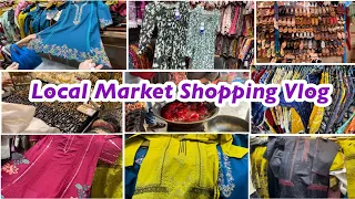 I bought Embroidered Lawn dresses on reasonable price|Shopping vlog from local market|Shopping Vlog