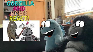 Godzilla and Kong React to GODZILLA vs MONKEY - Memes and Meme references (season 1)