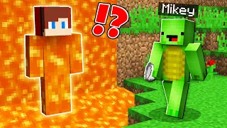 JJ Pranked Mikey as Lava in Minecraft - Parody of Maizen Video