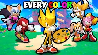 How Fast Can You Touch Every Character's Color In Sonic Dream Team?
