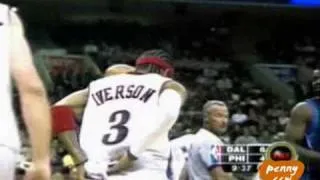 Allen Iverson 25pts vs Nash Notwizki Dallas 02/03 NBA