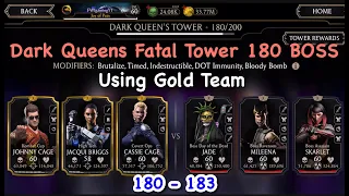 Mk Mobile Dark Queen Fatal Tower 180 to 183 | Battle 180 BOSS Reward