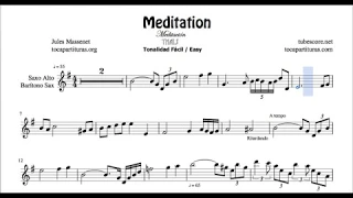 Meditation by Thais Sheet Music for Alto Saxophone Baritone Sax Original Tone