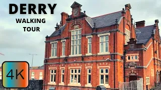 4K Foot Travel: Streets of Derry, Lazy Foot in the Northern Ireland, Walking tour, We start fun