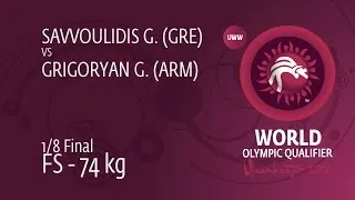 1/8 FS - 74 kg: G. GRIGORYAN (ARM) df. G. SAVVOULIDIS (GRE), 10-3