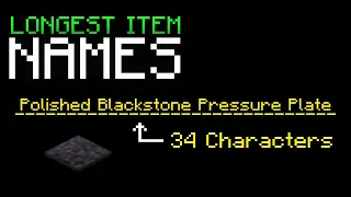 Longest Item Names in Minecraft