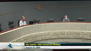 August 10, 2020 Bloomington City Council / HRA Concurrent Meeting