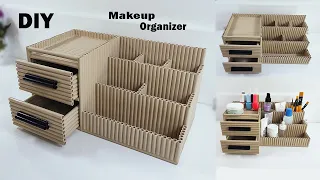 DIY - Makeup Organizer - How to make a Desktop Cosmetic Storage from Waste Paper