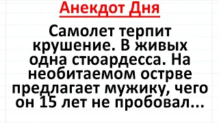 Стюардесса и Мужик на Необитаемом Острове! Анекдот Дня смешной жизненный! #анекдоты #юмор