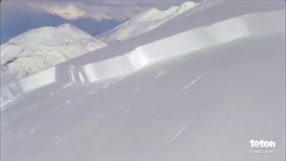 Skier Triggers Giant Avalanche