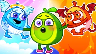 😇😈 Angel vs Demon Baby Challenge II Best Kids Cartoon by Pit & Penny Stories 🥑💖