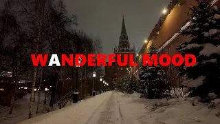 Night winter Moscow! A walk during snowfall. Kremlin. Red Square. Winter 2023-2024 [4K]