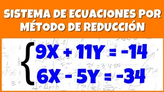 Sistema de ecuaciones por el método de reducción / Ejemplo 2