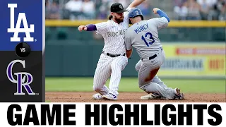 Dodgers vs. Rockies Game Highlights (7/30/22) | MLB HIghlights