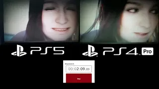 RESIDENT EVIL 7 biohazard PS5 (Left) load time comparison vs PS4 Pro (Right)