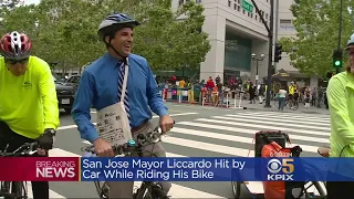 San Jose Mayor Liccardo Hit By Car While Bicycling