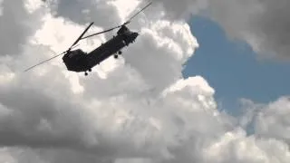 Chinook roll over at Waddington Air Show 2012