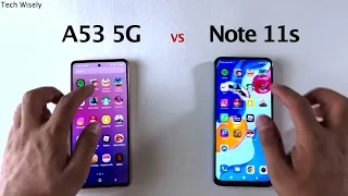 SAMSUNG A53 5G vs Redmi Note 11s - SPEED TEST