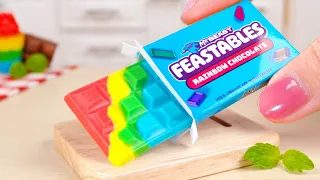 1$ MrBeast Feastables Chocolate Bar 🍫 Easy Making Miniature Chocolate Bar With Fresh Fruit 🥭🥝🍓