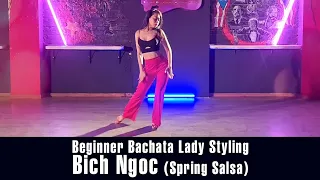 Desnudos (Daniel Santacruz) @ Bich Ngoc - Demo Bachata (Beginner Bachata Lady Styling, Spring Salsa)