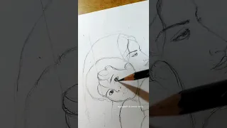 Mother's Day Drawing 😍 || Mother & Son ❤️ Outline #shorts #viral #youtubeshorts #art