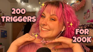 200 Triggers for 200K! Fast and Aggressive Mouth Sounds, Tapping, Fishbowl, Beeswax, +More! ✨💗☁️