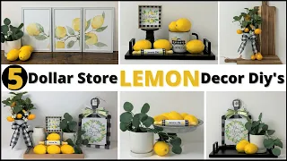 Dollar Store Lemon Decor Diy's/Lemon Themed Decor/Dollar Decor Diy's