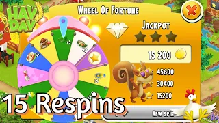 Hay Day: 15 Respins of the Wheel of Fortune!