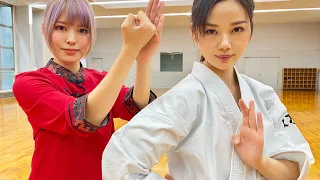 Karate Girl meets Taichi Girl !