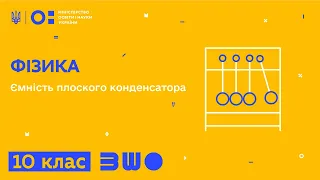 10 клас. Фізика. Ємність плоского конденсатора