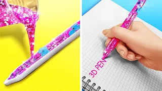 ГЕНИАЛЬНЫЕ ПОДЕЛКИ И ХАКИ ИЗ ОБЫЧНЫХ ВЕЩЕЙ! || Cool 3D Pen Ideas By 123 GO! GOLD