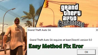 HOW TO FIX GTA SAN ANDREAS requires at least DirectX 9.0 WIN10 Problem Fix 100%  in just 2 minutes