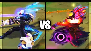 Pulsefire Thresh vs Dark Star Thresh Legendary vs Epic Skins Comparison (League of Legends)