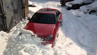 Mercedes C300 4Matic winter action