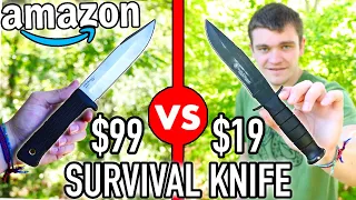 $99 VS $19 AMAZON SURVIVAL KNIFE!