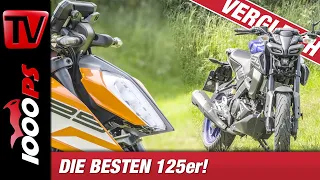 Yamaha MT 125 vs KTM 125 Duke Vergleich - Prestigeduell in der A1 Klasse 2020